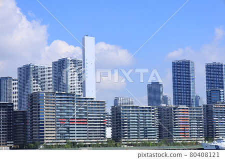 從豐洲Gururi公園看到的運動員村 從豐洲Gururi公園看到的運動員村 80408121