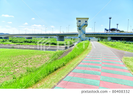 Inagi Ohashi / Tama River downstream / Fuchu City side (Fuchu City, Tokyo) [2021.7] 80408332