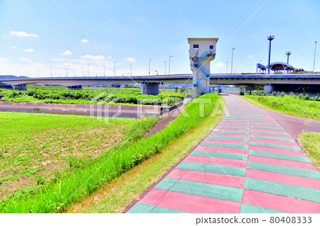 Inagi Ohashi / Tama River downstream / Fuchu City side (Fuchu City, Tokyo) [2021.7] 80408333