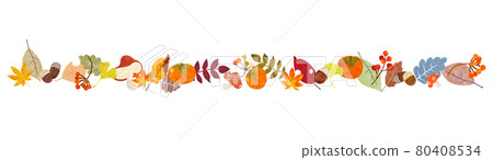 Handwritten parts that can be used for autumn design 80408534