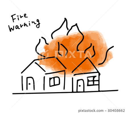 Simple illustration of a fire house Simple illustration of a fire house 80408662