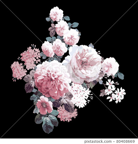 Beautiful elegant watercolor rose flower Beautiful elegant watercolor rose flower 80408669