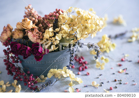 Arrangement of dried flowers Flower background material 80409010
