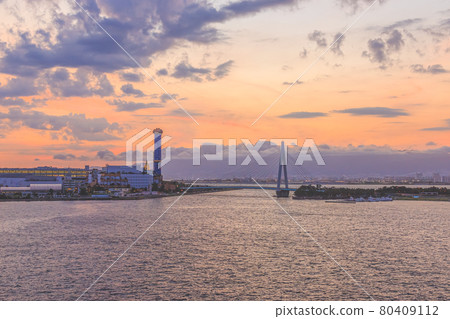 Maishima sludge center dusk 80409112