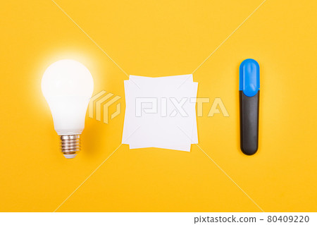Glowing Power Saving Lamp with White Note Paper Glowing Power Saving Lamp with White Note Paper 80409220