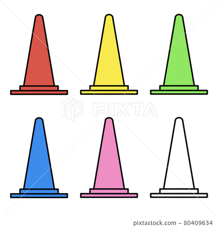 Colorful traffic cone Colorful traffic cone 80409634