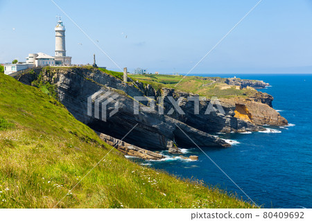 Lighthouse at cape Major. Santander. Spain 80409692