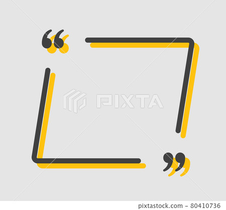 Quote speech bubble, text in brackets, square frame Quote speech bubble, text in brackets, square frame 80410736