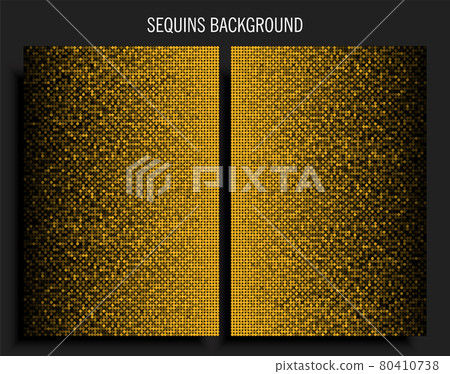 Poster template made golden sequins or glitters - Stock Illustration ...