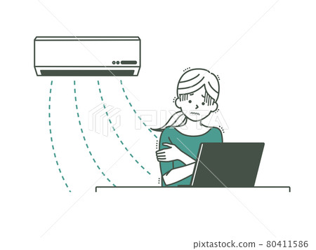 Women who get cold because the air conditioner is too strong or the heating is too weak-2 colors 80411586