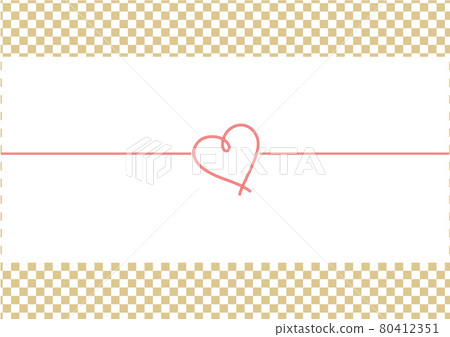 心金方格圖案時尚設計 Noshi 紙 80412351