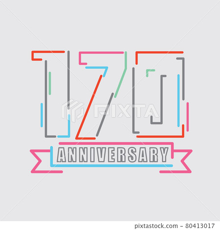 170th Years Anniversary Logo Birthday Celebration Abstract Design Vector Illustration. 80413017