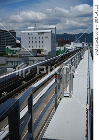 Monorail railway track Monorail railway track 80414313