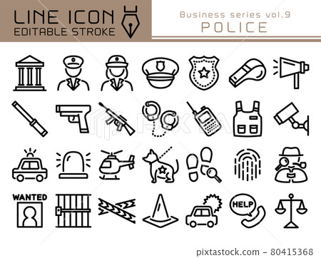 Line icon business series vol.9 police 80415368