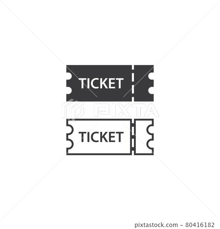 Ticket logo icon vector 80416182