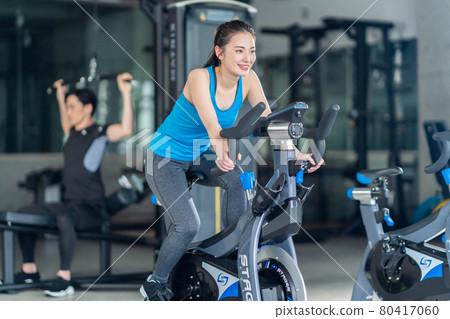 Fitness sports gym exercise bike training exercise Fitness sports gym exercise bike training exercise 80417060