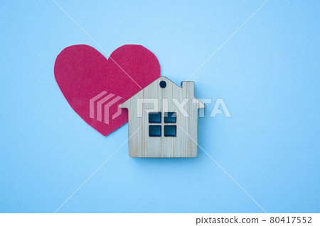 Love home, insurance and mortgage, marriage and valentine concept. 80417552