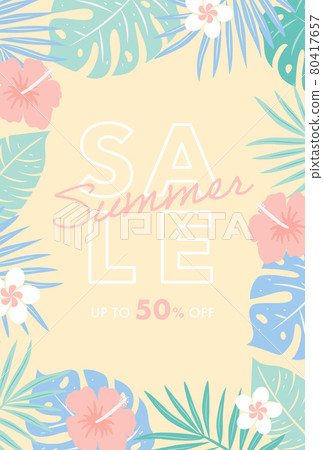 Tropical plant background material Tropical plant background material 80417657