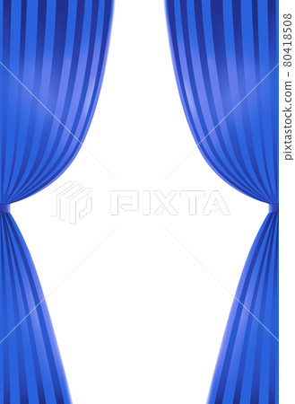 Blue stage curtain illustration material vertical 80418508