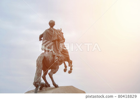 Historical Statue of the monument to Peter 1 Great 80418829