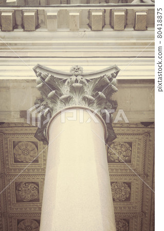 Beautiful carved stone columns Beautiful carved stone columns 80418875