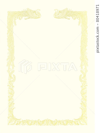 Cream-colored certificate frame material. (No clouds) 80418971