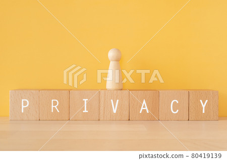 Privacy | Building blocks and dolls with "PRIVACY" written on them 80419139