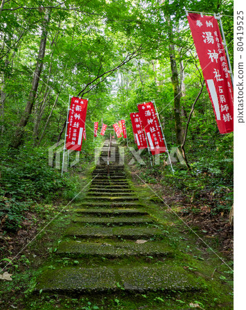 山路(新潟縣彌彥村由神社) 山路(新潟縣彌彥村由神社) 80419525