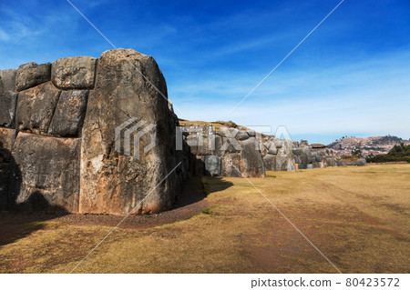 Inca old fortress on sunny day Inca old fortress on sunny day 80423572