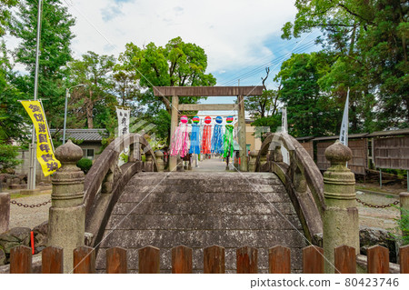 Wakamiya Shinmeisha, Tanabata decoration shines <Ichinomiya City, Aichi Prefecture> Wakamiya Shinmeisha, Tanabata decoration shines <Ichinomiya City, Aichi Prefecture> 80423746
