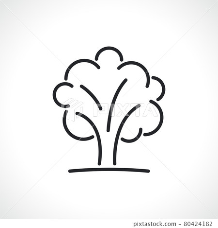 tree thin line icon symbol 80424182
