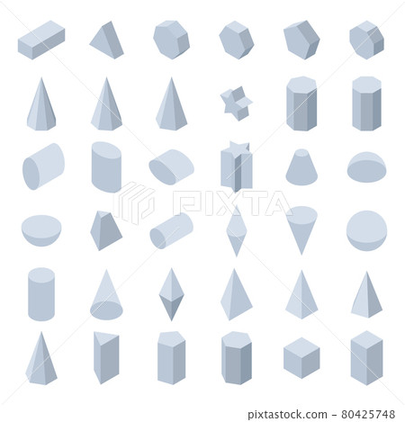 3D geometric shapes set. 80425748