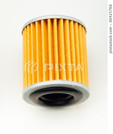 oil filter part for car, white background 80425768