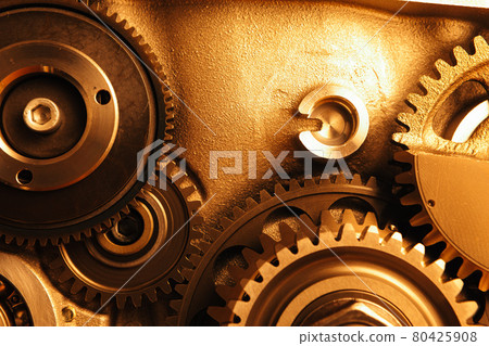 engine gear wheels, industrial background 80425908