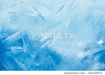 ice background, blue frozen texture 80426971