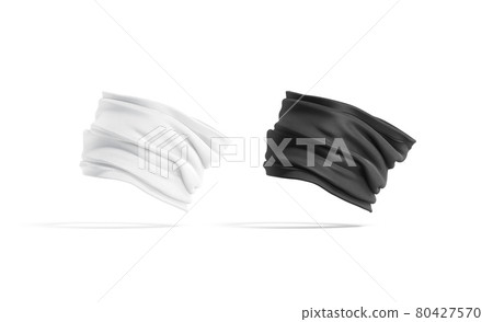 blank black and white folded neck gaiter mockup, side view 80427570