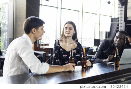 Happiness executive business meeting and discuss in meeting room. 80428424