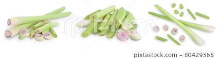 Fresh Lemongrass isolated on white background, Set or collection Fresh Lemongrass isolated on white background, Set or collection 80429368