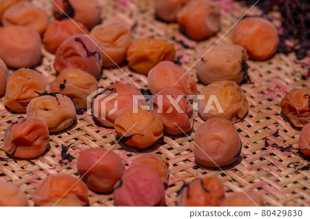 Umeboshi making, sun-dried, taken in July Umeboshi making, sun-dried, taken in July 80429830