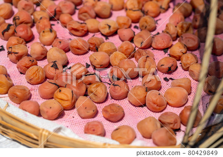 Umeboshi making, sun-dried, taken in July Umeboshi making, sun-dried, taken in July 80429849