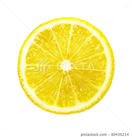 檸檬插圖真實橫截面 1 80430214