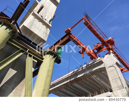PENANG, MALAYSIA -MAY 3, 2020: Structural work is underway at the construction site. Work is carried out in stages according to the sequence of work. The workers practice standard safety methods. PENANG, MALAYSIA -MAY 3, 2020: Structural work is underway at the construction site. Work is carried out in stages according to the sequence of work. The workers practice standard safety methods. 80430770