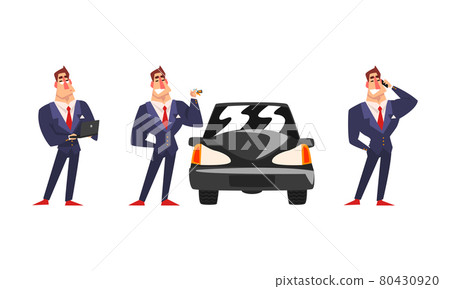 Successful Businessman Character Set, Strong Muscular Rich Man in Actions Cartoon Vector Illustration Successful Businessman Character Set, Strong Muscular Rich Man in Actions Cartoon Vector Illustration 80430920