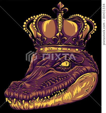 head of king crocodile vector illustration design head of king crocodile vector illustration design 80431334