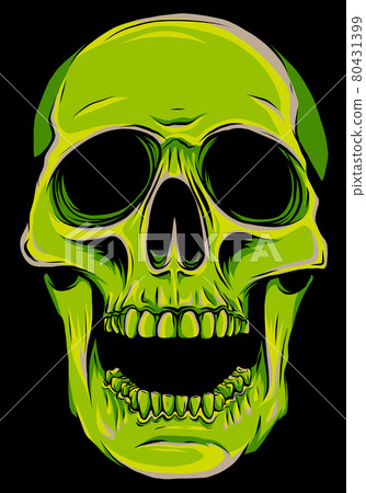 vector illustration of human skull on black background vector illustration of human skull on black background 80431399