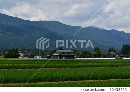 夏日時光停止的市郊風景 80432733