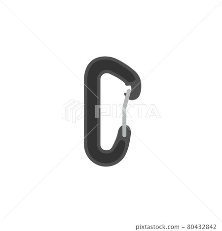 Metal lock carabiner, climbing safety equipment a vector isolated illustration Metal lock carabiner, climbing safety equipment a vector isolated illustration 80432842