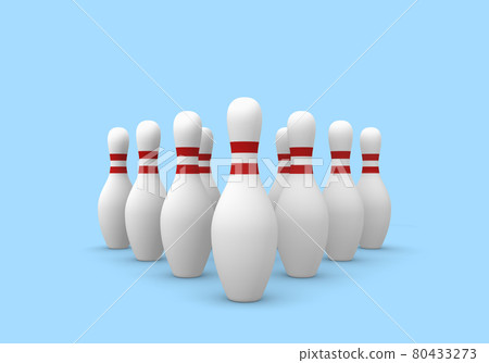 Lined bowling pins 80433273