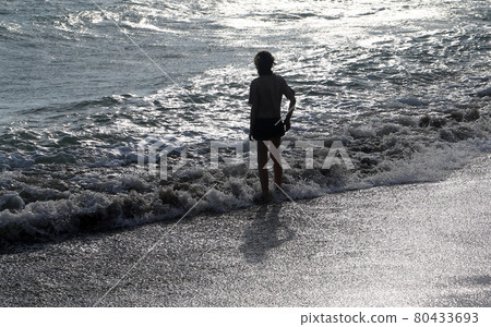 Girl is resting in the summer on the sea Girl is resting in the summer on the sea 80433693