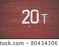 The inscription is 20 tons. Weight indication. Railroad freight car. The inscription is 20 tons 80434306